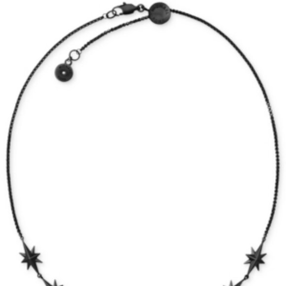 Michael-Kors Starburst PavÃ© Black IP Choker Necklace Mkj6932001 - Picture 2 of 2